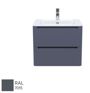 Подвесная тумба с раковиной IDDIS Edifice EDI60D0i95K 60см тёмно-серый